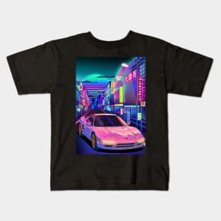 Honda NSX (1983) Night Tokyo Kids T-Shirt